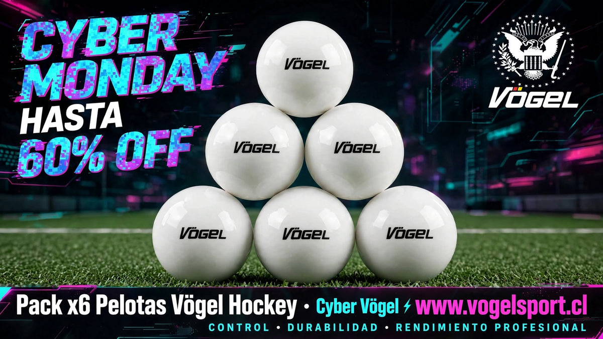 Pack x6 Pelota de Hockey VOGEL Pogo White
